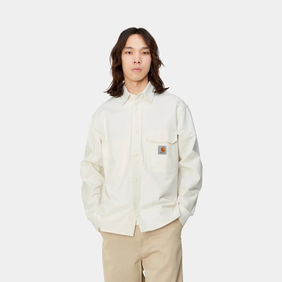 Carhartt WIP Men's Reno Shirt Jac in Off-White | Casual Button-Up Shirt