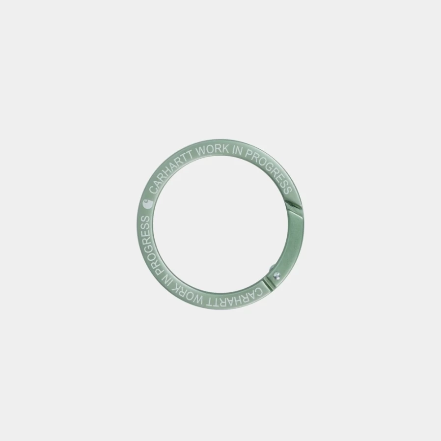 Carhartt WIP Round Carabiner Clip - Yucca Green Climbing Hook for Outdoor Gear