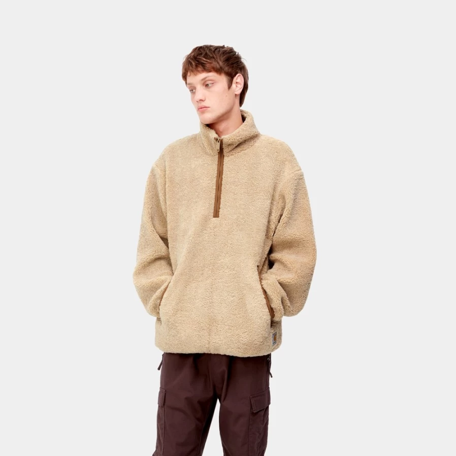 Carhartt WIP Men's Dorper Pullover Liner Sweatshirt in Dusty H Brown Heather
