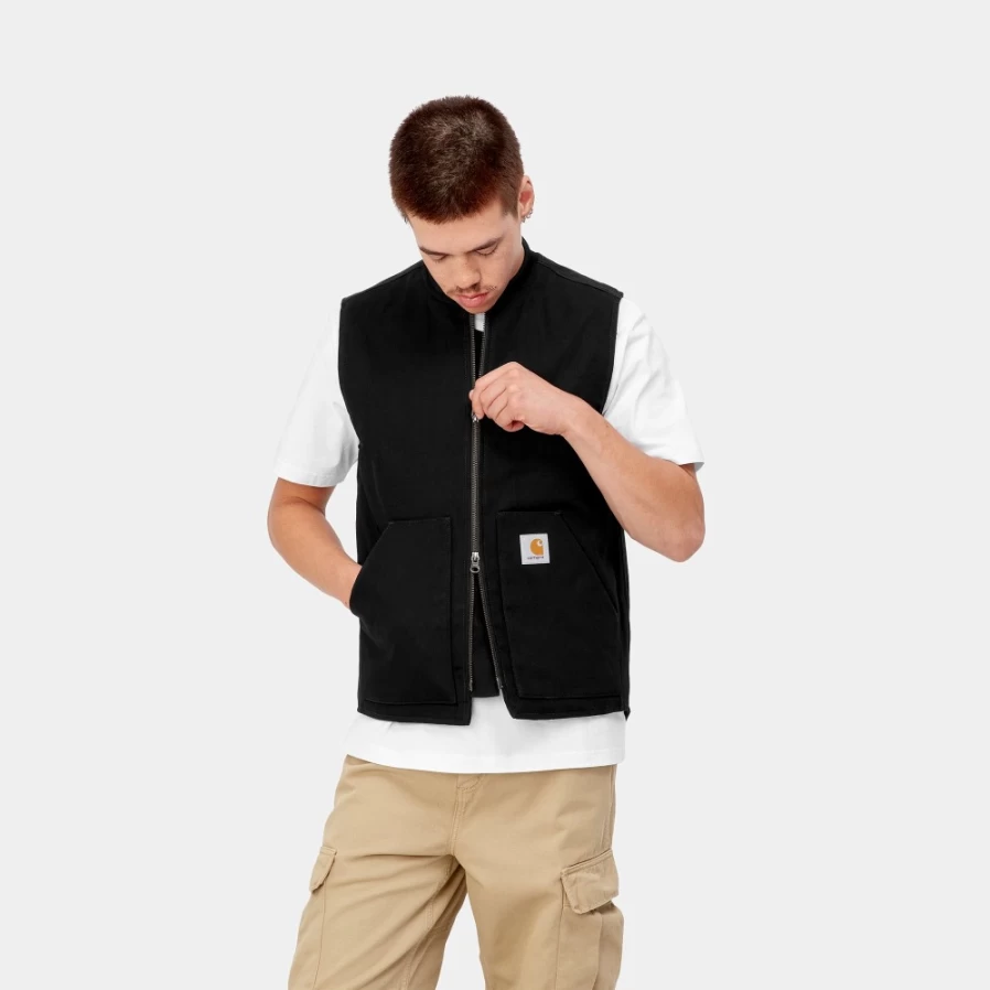 Carhartt WIP Men's Black Vest - Durable Workwear for Everyday Wear