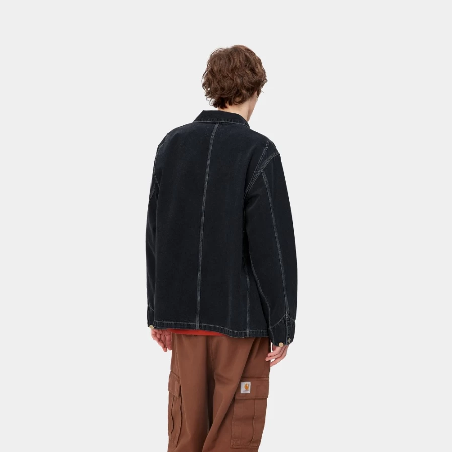 Carhartt WIP Men's OG Chore Coat in Black - Durable Workwear Jacket