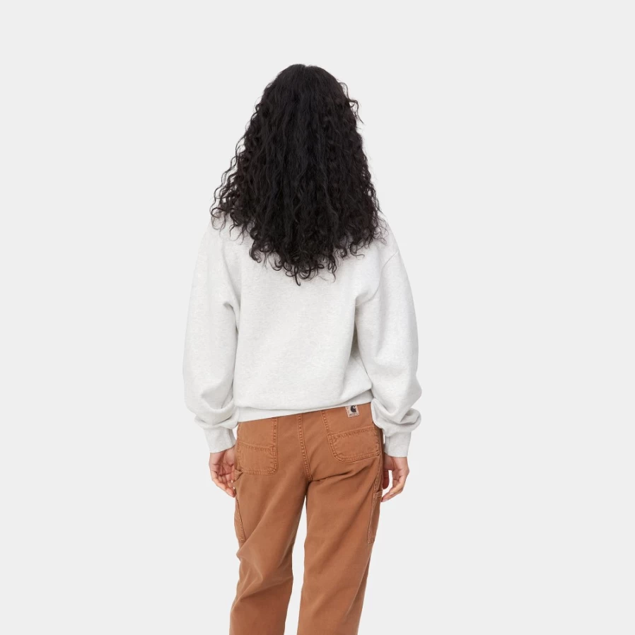 Carhartt WIP Women's Casey Sweatshirt in Ash Heather / Silver - Comfortable & Stylish Pullover