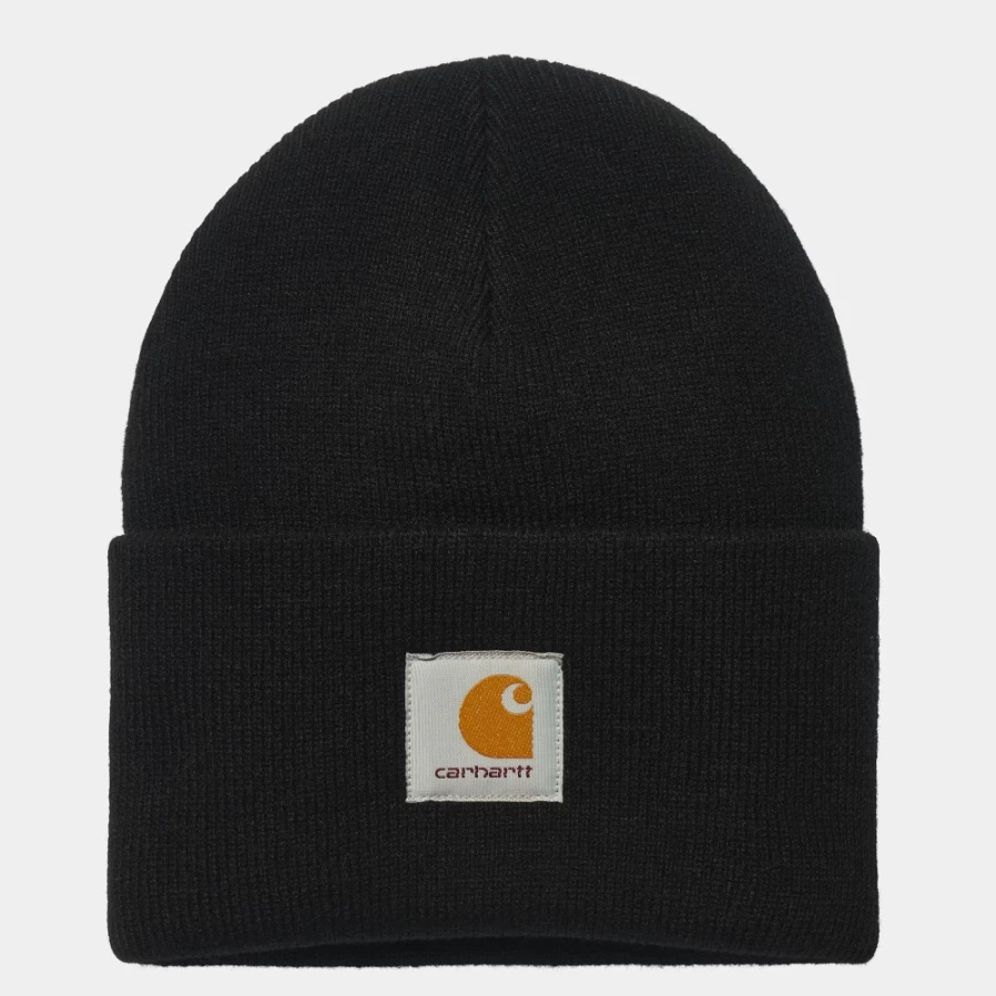 Carhartt WIP Black Acrylic Watch Beanie Hat for Men & Women