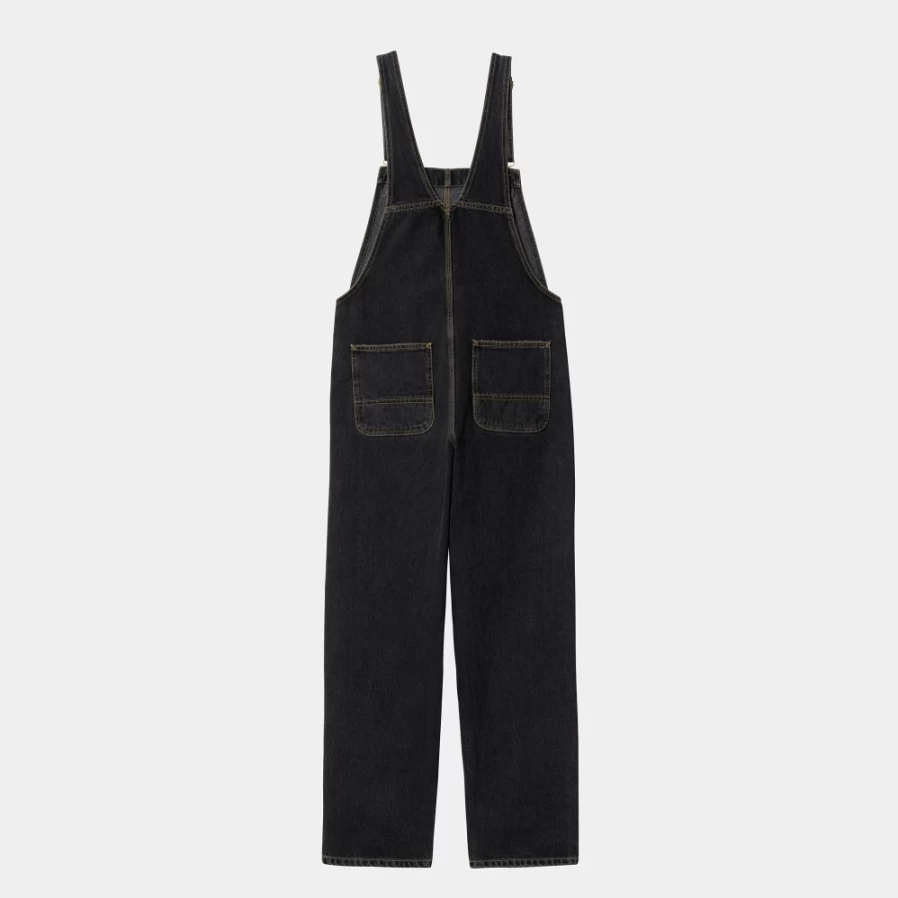 Carhartt WIP Women's Nash Overall Straight in Black - Durable Denim Overalls for Women