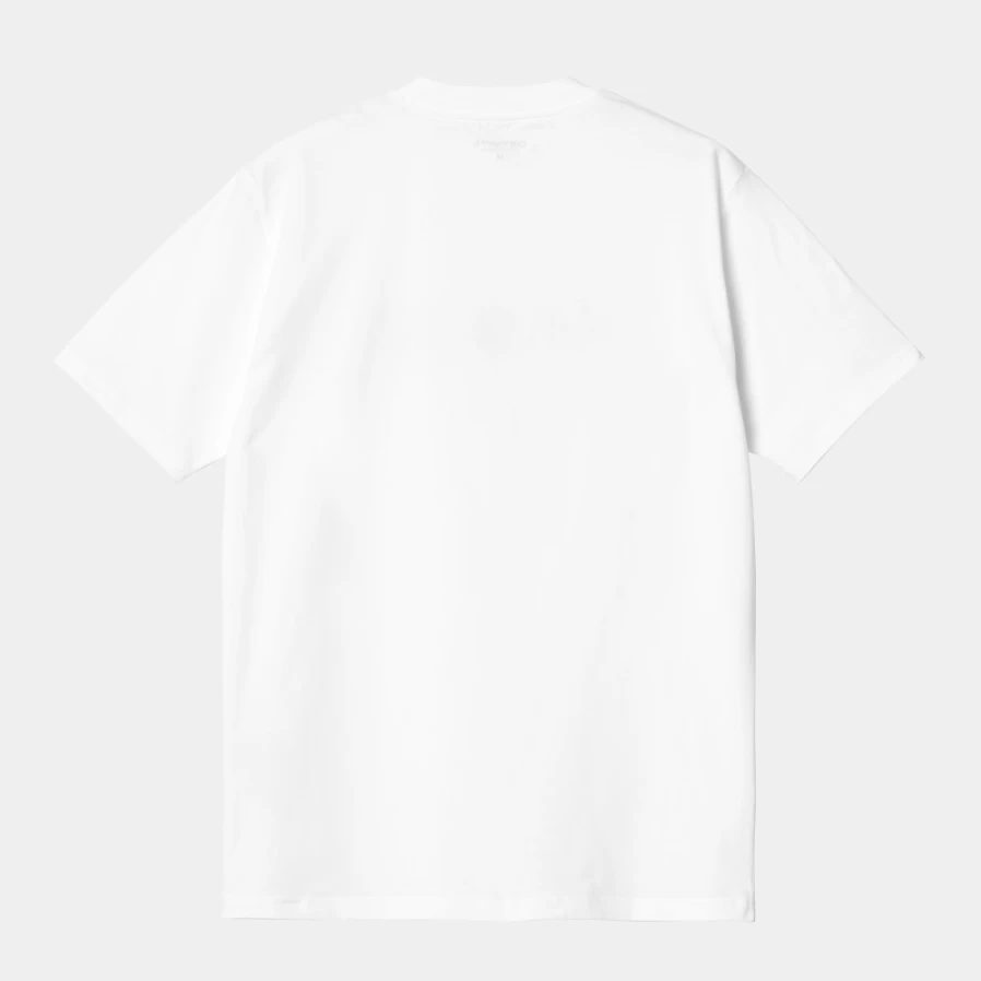 Carhartt WIP Men's White Short Sleeve Script T-Shirt - S/S Liquid Design