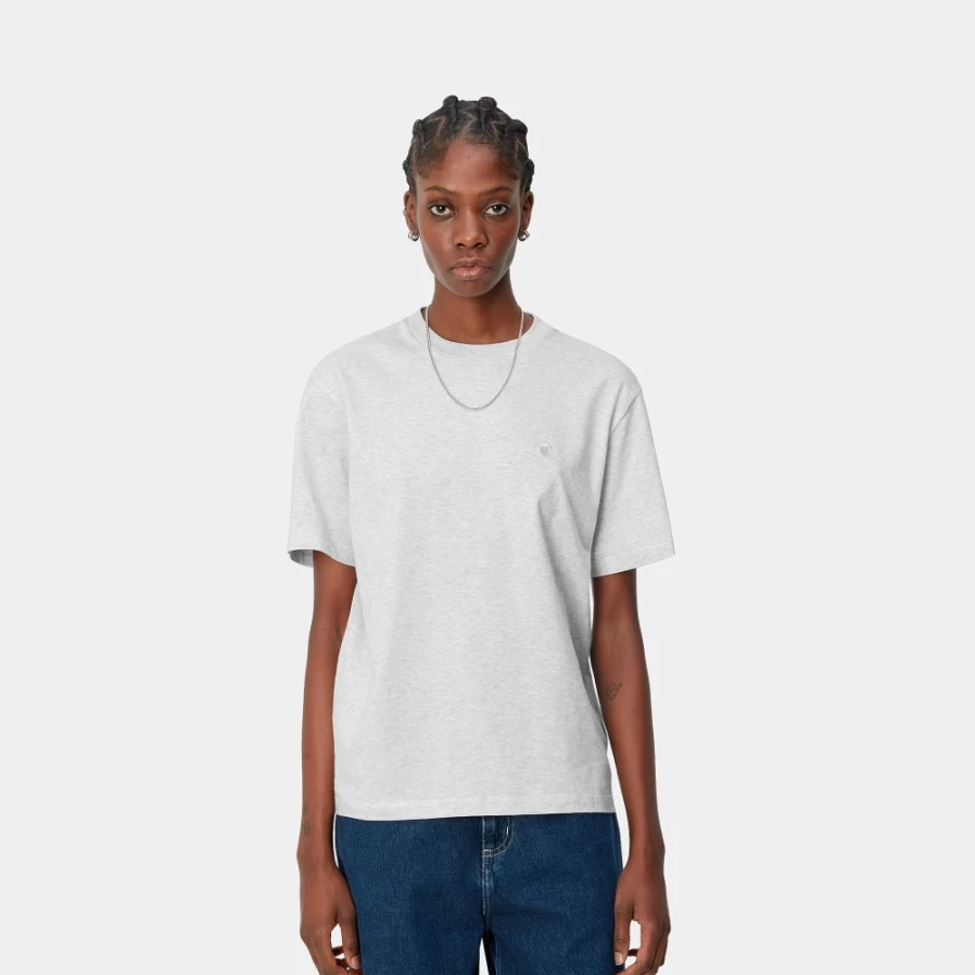 Carhartt WIP Women's Casey Short Sleeve T-Shirt in Ash Heather / Silver
