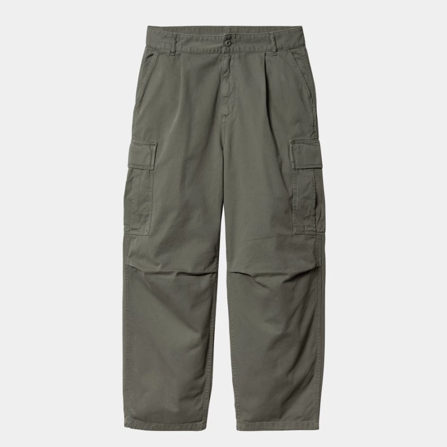 Carhartt WIP Men's Cole Cargo Pants in Smoke Green - Durable Workwear & Streetwear Style