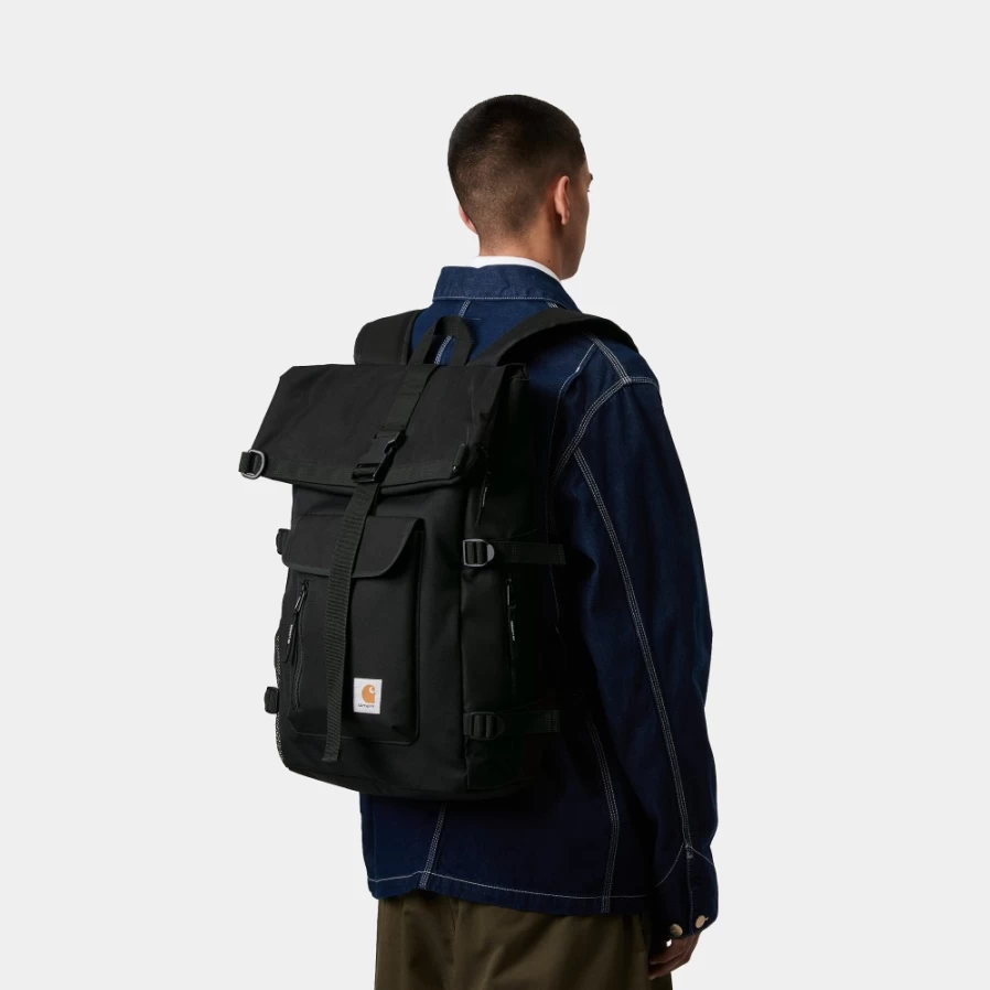 Carhartt WIP Philis Backpack - Durable Black Daypack for Work & Travel