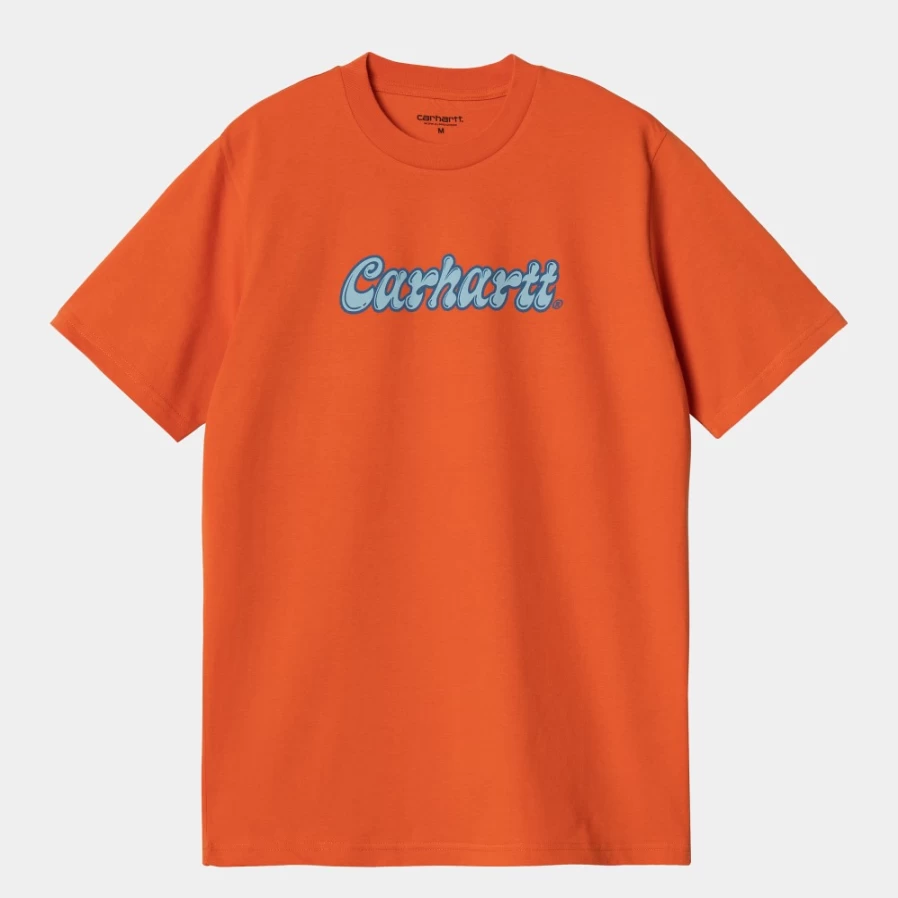 Carhartt WIP Men's Kumquat Short Sleeve Liquid Script T-Shirt